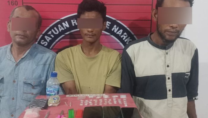 Polisi Ringkus Tiga Pengedar Sabu di Aceh Utara, Sita 37 Paket Siap Edar