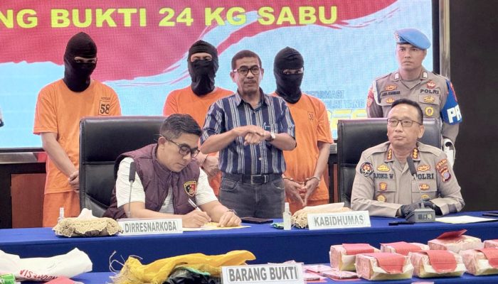 Polda Sulteng Gagalkan Peredaran 24 Kilogram Sabu Jaringan Internasional