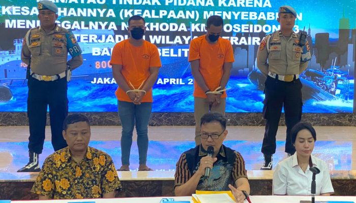 Dirpolair Baharkam Polri Amankan Dua Terduga Pelaku Penggelapan Kapal dan Pembunuhan