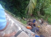 Polisi Evakuasi Korban Kecelakaan Tunggal di Tanjakan Cot Murong Sabang