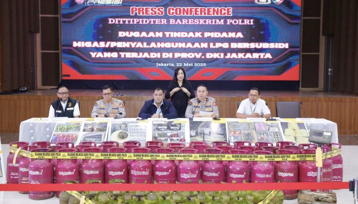 Bareskrim Polri Bongkar Sindikat Oplosan Gas Subsidi di Jakarta