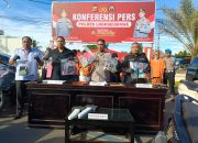 Polres Lhokseumawe Amankan 8 Tersangka Curanmor dan Belasan Barang Bukti