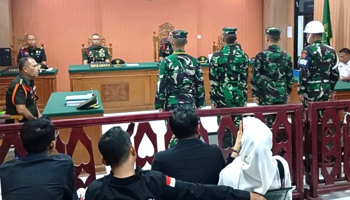 Pengadilan Militer I-01 Banda Aceh Gelar Sidang Perdana Oknum TNI AL Bunuh Agen Mobil