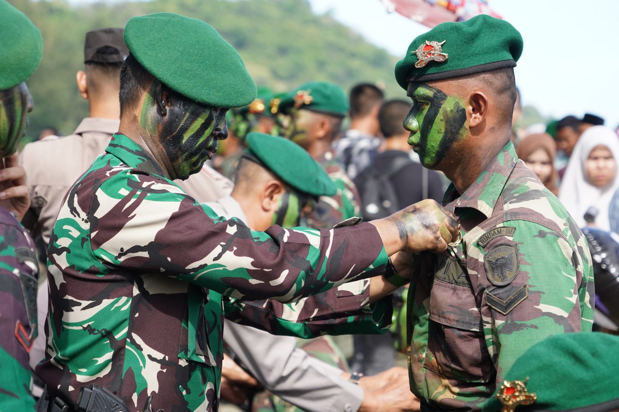 pembaretan prajurit infanteri kodam im