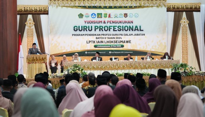 IAIN Lhokseumawe Kukuhkan 175 Guru Profesional PAI, Begini Pesan Rektor