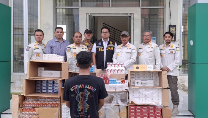 Operasi Pasar Gabungan, Petugas Sita 90 Ribu Batang Rokok Ilegal di Pidie Jaya dan Bireuen