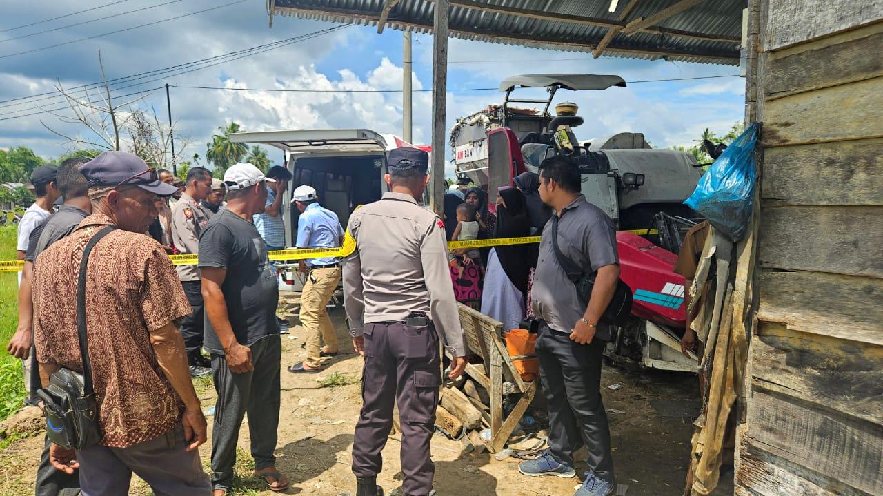 TKP penemuan mayat di Kecamatan Meurah Mulia