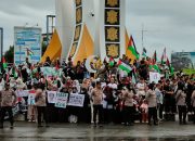 [FOTO]: Aksi Bela Palestina di Banda Aceh