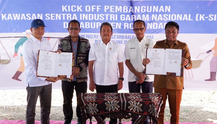Wujudkan Sentra Industri Garam Nasional, KKP Jalin Tiga Kerja Sama