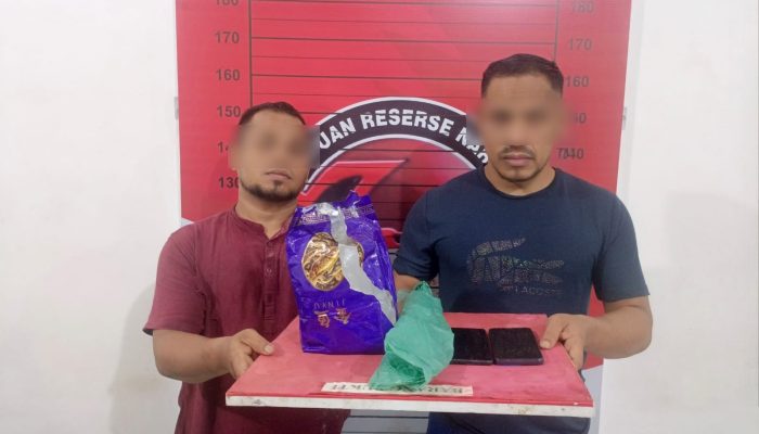 Dramatis! Polres Aceh Utara Tangkap Dua Pengedar Sabu, 830 Gram Disita