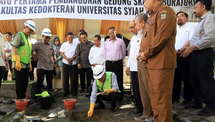 Rektor USK Groundbreaking Pembangunan Gedung Skill Lab Fakultas Kedokteran