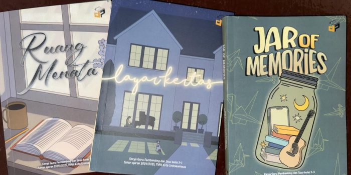 Tiga buku antologi cerpen karya siswa-siswi kelas X MAN Kota Lhokseumawe berjudul "Jar of Memories", "Layar Kertas", dan "Ruang Menata"