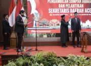 Muzakir Manaf Lantik M Nasir sebagai Sekda Aceh