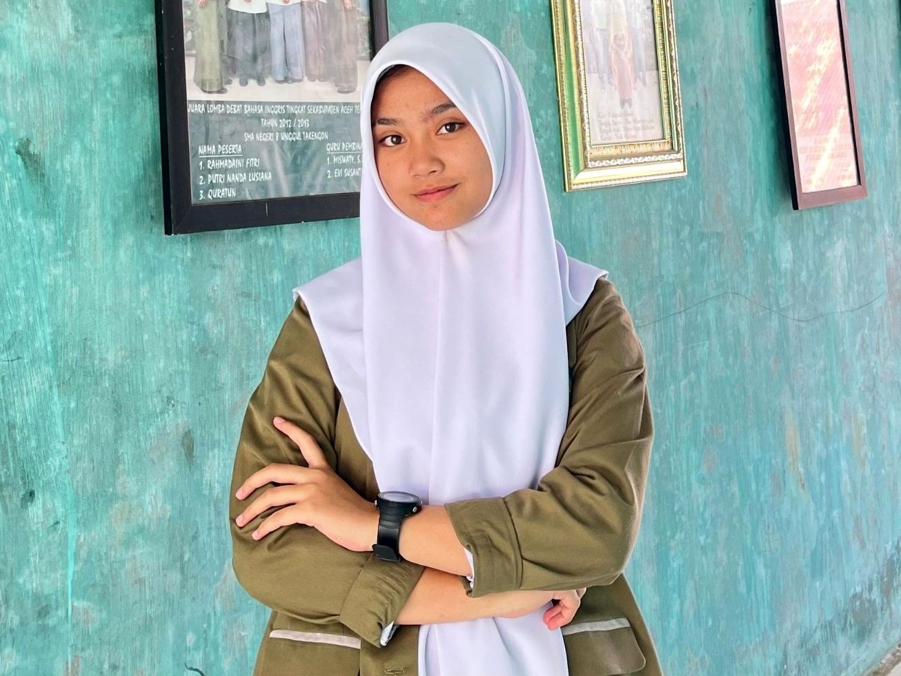 Syakira Jahra, siswi kelas XI dari SMA Negeri 8 Takengon Unggul