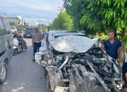 Mobil Ringsek Parah! Anggota DPRK Aceh Utara Selamat dari Tabrakan
