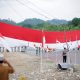 Pengibaran Bendera Merah Putih Raksasa di Aceh Utara