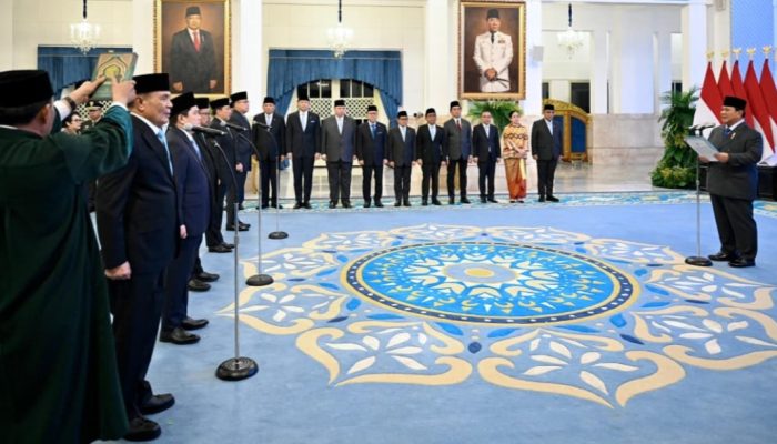 Presiden Prabowo Lantik Dua Menteri dan Tiga Wakil Menteri