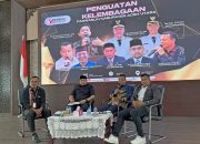 Yusriadi, Fauzan, dan Tajuddin menyampaikan materi dalam sesi pertama kegiatan "Penguatan Sinergisitas Kelembagaan dalam Membangun Strategi Pengawasan Pemilu" yang digelar Bawaslu Aceh Utara di Aula Setdakab, Lhoksukon, Senin (29/9/2025).
