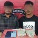Dua pria yang diduga merupakan pengedar narkotika jenis pil ekstasi bersama barang bukti diamankan di Mapolres Aceh Utara, Lhoksukon.