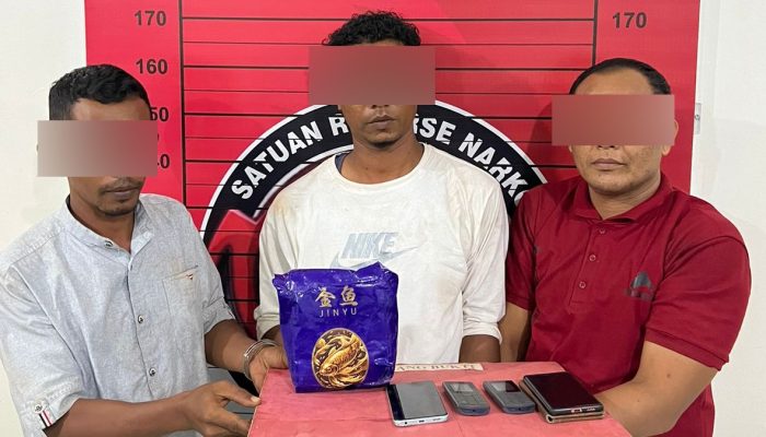 Gerebek Dapur Batu Bata di Aceh Utara, Polisi Ciduk Tiga Tersangka Pengedar Sabu