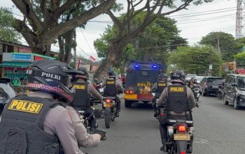 Polisi sedang melakukan patroli untuk memastikan situasi keamanan dan kamtibmas tetap aman dan kondusif di Aceh