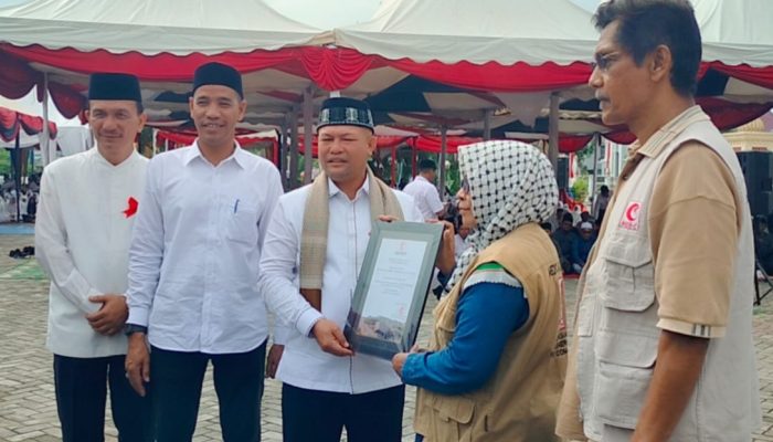 Ayahwa Serahkan Donasi Pelajar Aceh Utara untuk Anak Gaza