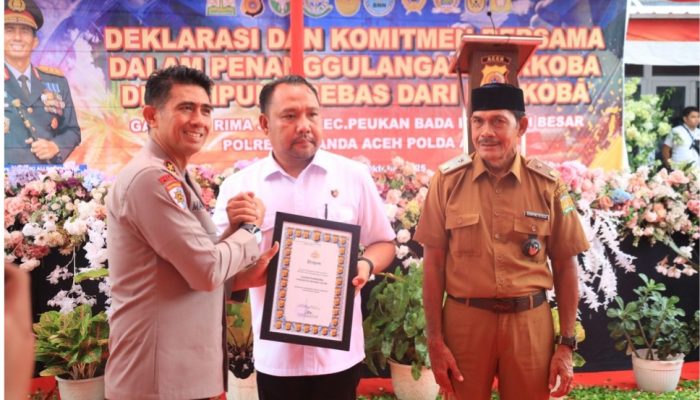 Komitmen Perangi Narkoba, Polda Aceh Bentuk 94 Kampung Bebas Narkoba