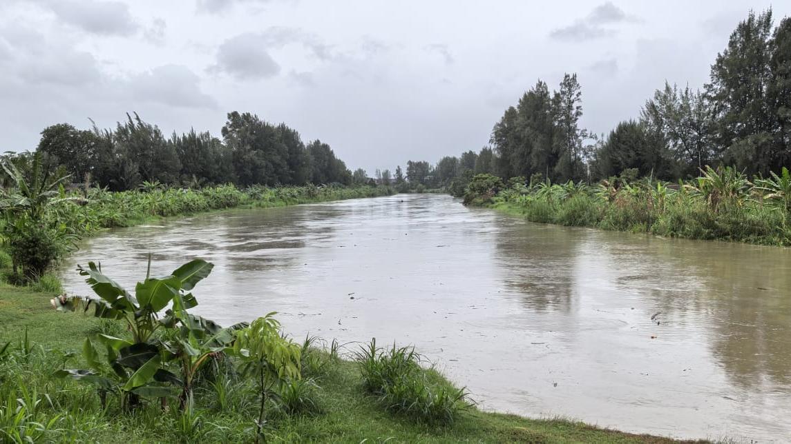 Ketinggian air di Daerah Aliran Sungai (DAS) Krueng Aceh terpantau mulai meningkat.