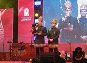 Sambutan Bupati Aceh Barat, Tarmizi, pada pembukaan PKAB 2025 yang digelar memperingati HUT ke-437 Meulaboh, Sabtu (11/10/2025).