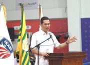 Sekretaris Daerah Aceh, M. Nasir, memberikan sambutan sekaligus membuka secara resmi Indonesia Open Fencing Championship 2025 di Hall Anggar Aceh, Banda Aceh, Jumat (3/10). Kejuaraan ini diikuti oleh atlet dari tujuh negara: Indonesia, Malaysia, Kamboja, Thailand, Brunei Darussalam, Taiwan, dan Australia.