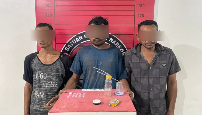Berawal dari Laporan Warga, Polisi Ringkus Tiga Pengedar Sabu di Aceh Utara