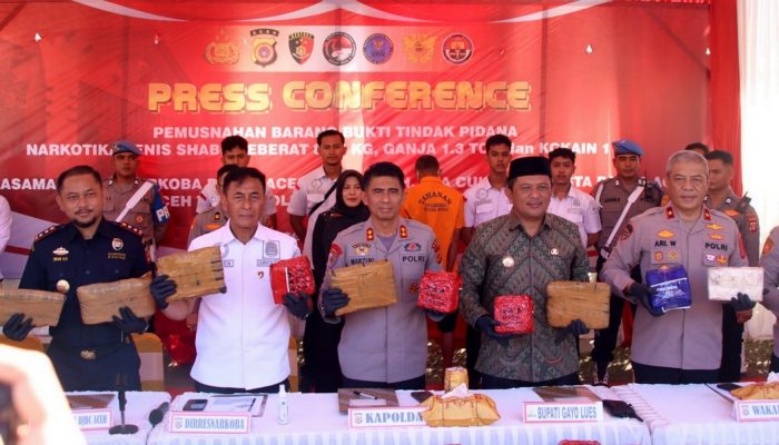 Tiga Bulan Operasi, Polda Aceh Bongkar Peredaran Narkoba Skala Besar