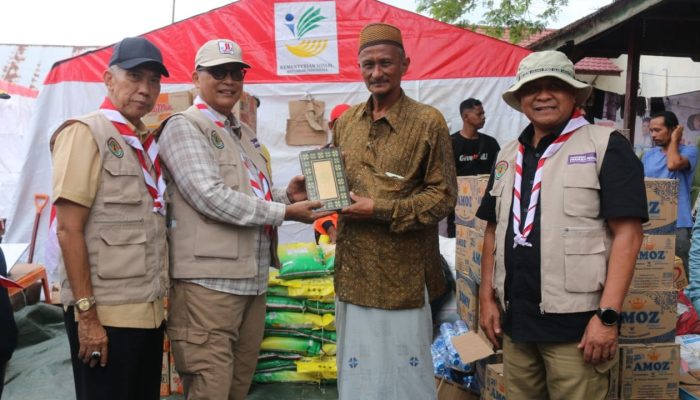 Ketua Kwarnas Meninjau Puskornas dan Pengungsian Banjir di Aceh Utara