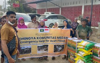 Komunitas Rohingya Medan menyalurkan bantuan Rp127 juta bagi korban banjir di Aceh Timur dan Aceh Tamiang