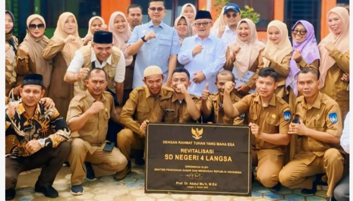 Mendikdasmen Resmikan Revitalisasi Sekolah Terdampak Bencana di Kota Langsa