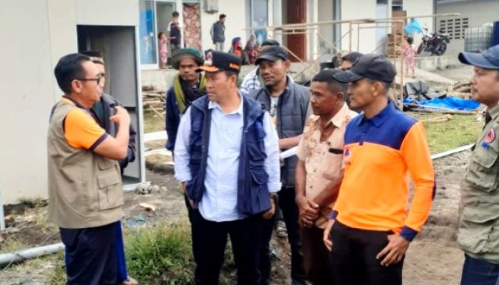 Bupati Aceh Tengah Tinjau Pembangunan Huntara Pasar Ketol