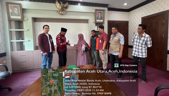 Pemkab Aceh Utara Salurkan DTH bagi Korban Bencana