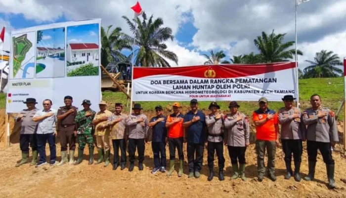 Kapolda Aceh Resmikan Pematangan Lahan Huntap Korban Banjir