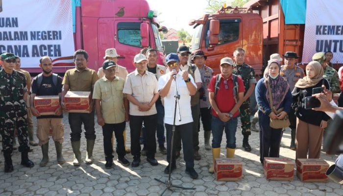 Mendagri dan Wagub Aceh Cek Langsung Penanganan Aceh Tamiang