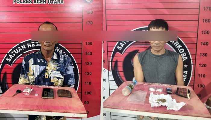 Polisi Bekuk Dua Pengedar Narkotika di Aceh Utara