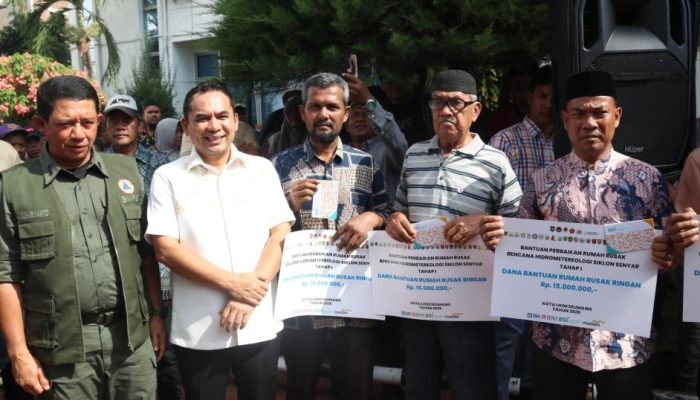 Pemko Lhokseumawe Salurkan Rp35,6 Miliar Bantuan Rumah Rusak