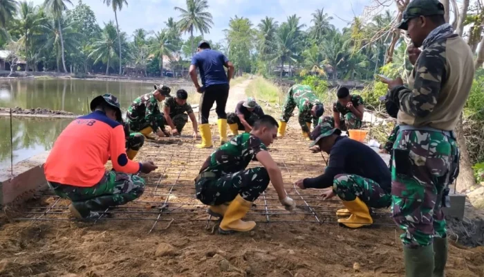 Jembatan Penghubung Bluka Teubai dan Bangka Jaya Hampir Rampung