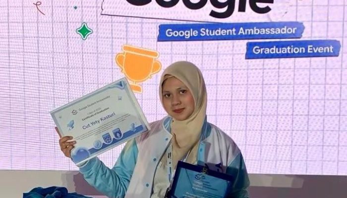 Cut Yety Kasturi, Dara Asal Matangkuli Terpilih Jadi Google Student Ambassador