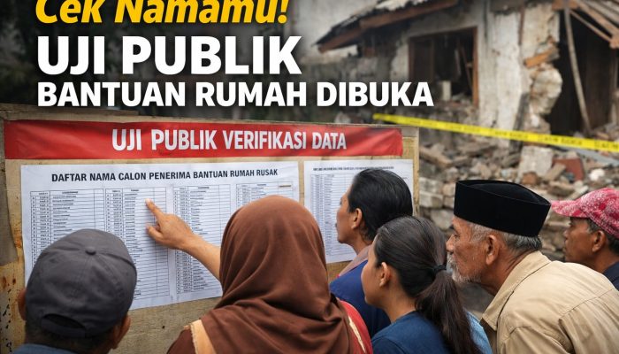 Cek Namamu! Uji Publik Bantuan Rumah Dibuka