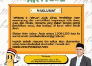 Punya Ide? Disdik Aceh Buka Call for Article