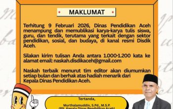 Punya Ide? Disdik Aceh Buka Call for Article