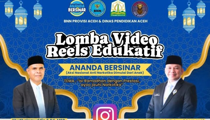 BNNP dan Disdik Aceh Gelar Lomba Video Reels Edkuatif