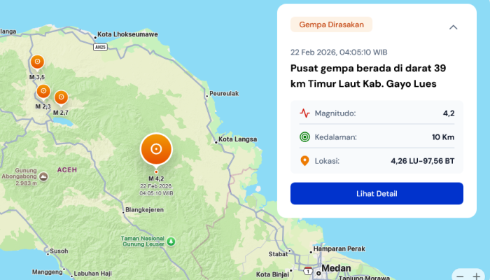 Gempa Guncang Gayo Lues, BMKG Ungkap Penyebabnya