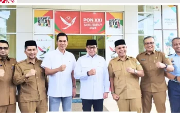 Sekda Aceh Sambut Menekraf di Bandara SIM