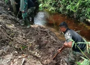 Satgas TMMD Kodim 0105/Abar Kebut Pondasi Wingwall di Woyla